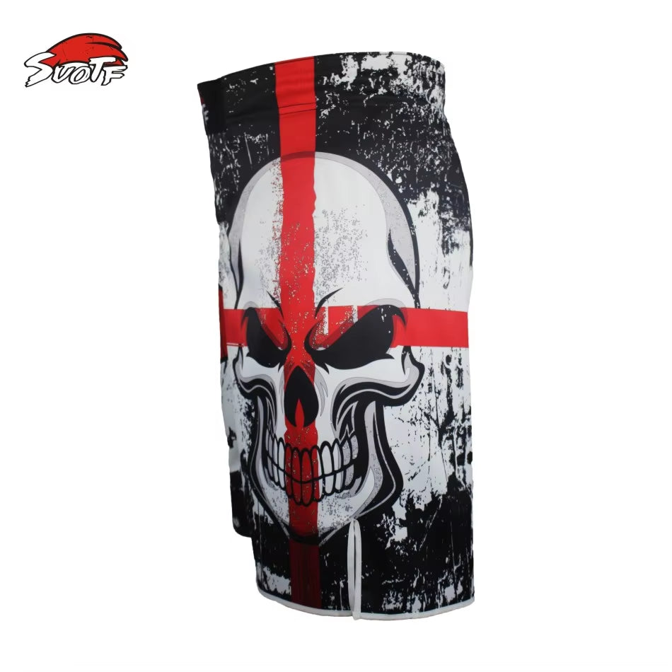 Tiger Muay Thai Fightwear Elevate Cheap MMA Kick Boxing Fight Trunks Top New Black MMA Shorts Mens Boxing Kickboxing