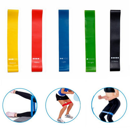 Yoga Resistance Rubber Bands Indoor Outdoor Fitness Equipment 0.35Mm-1.1Mm Pilates Sport Training Workout Elastic Bands