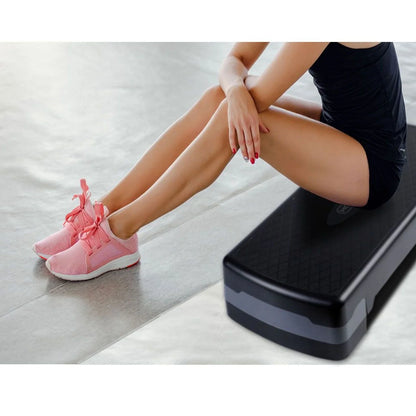 Aerobic Step Platform Exercise Fitness Equipment W/ Adjustable Height