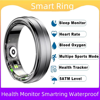 R06 Smart Ring Men 2024 Women Health Monitor IP68 5ATM Waterproof Smartring Fitness Tracker Man Smart Rings Multiple Sport Modes