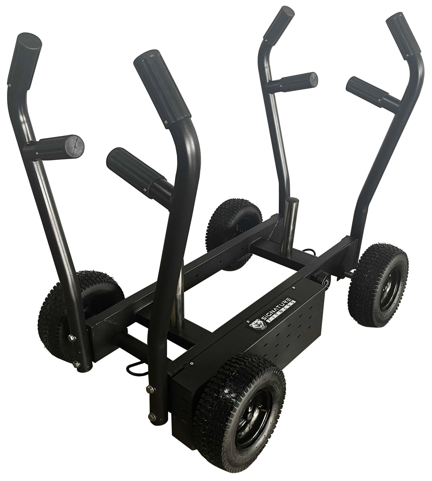 BF-PS Sisyphos Push Sled - 8 Adjustable Levels of Resistance plus Plate Loaded Weight Resistance, Black