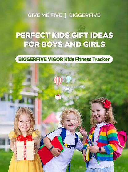 Vigor Fitness Tracker Watch for Kids Girls Boys Ages 5-15, Activity Tracker, Pedometer, Heart Rate Sleep Monitor, IP68 Waterproof Calorie Step Counter Watch with Alarm Clock