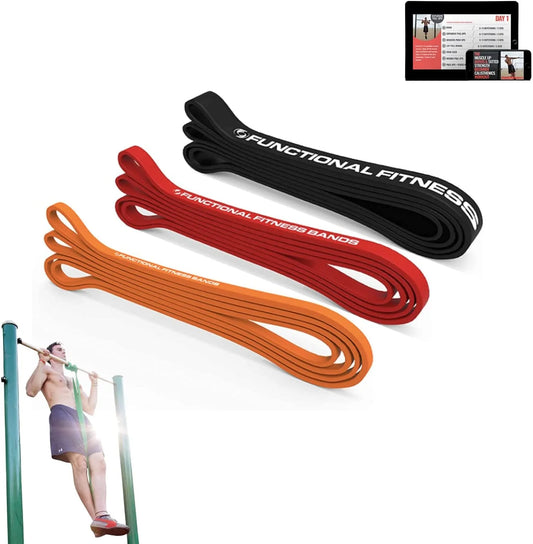 Pull up Assistance and Resistance Bands, Set of 3 Exercise Bands